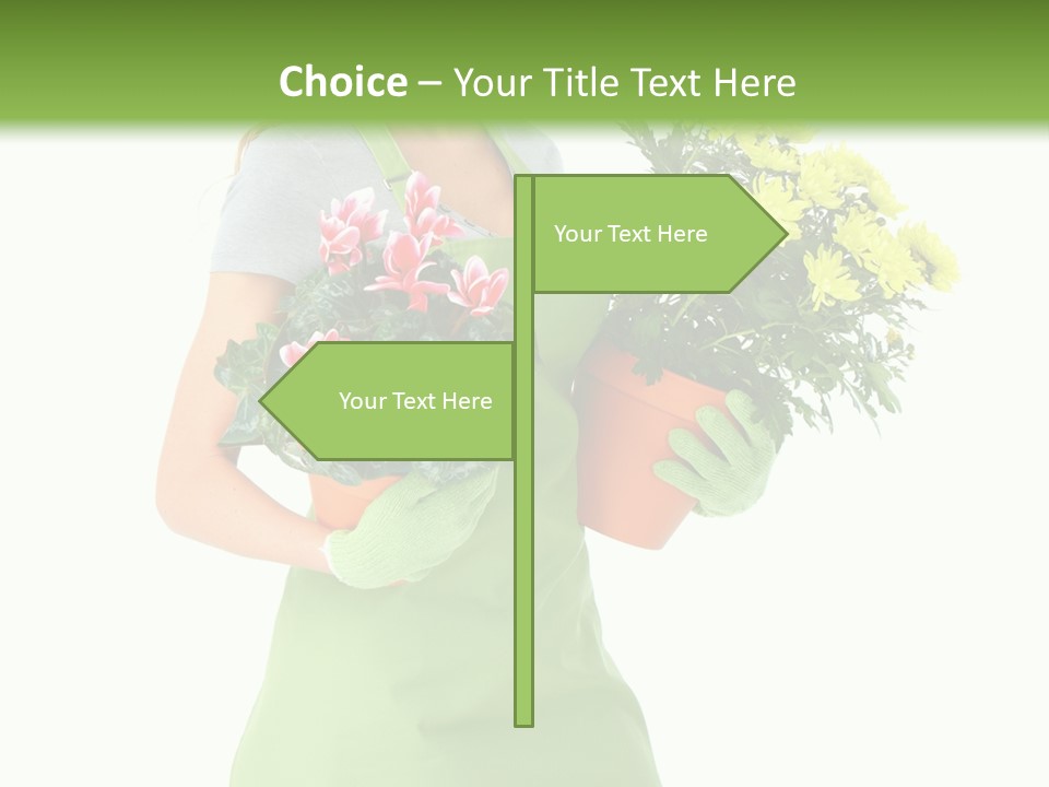 Woman Background Flower PowerPoint Template