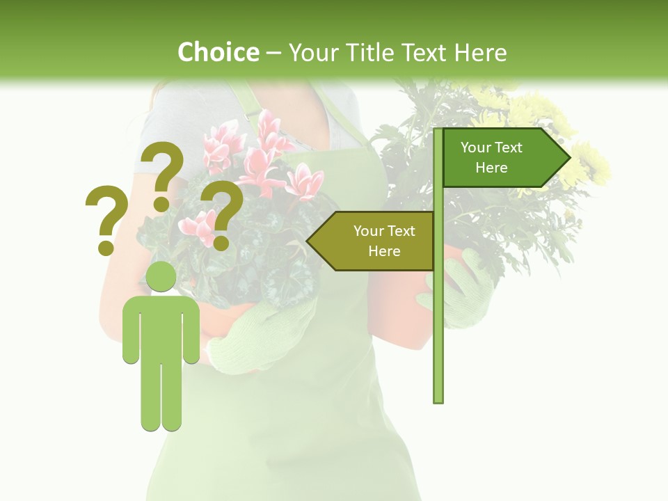 Woman Background Flower PowerPoint Template