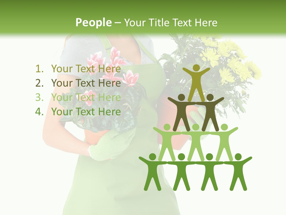 Woman Background Flower PowerPoint Template