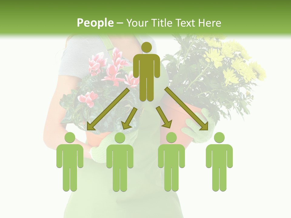 Woman Background Flower PowerPoint Template