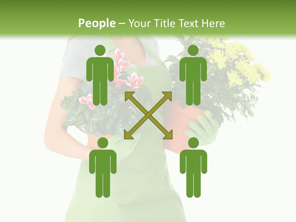 Woman Background Flower PowerPoint Template