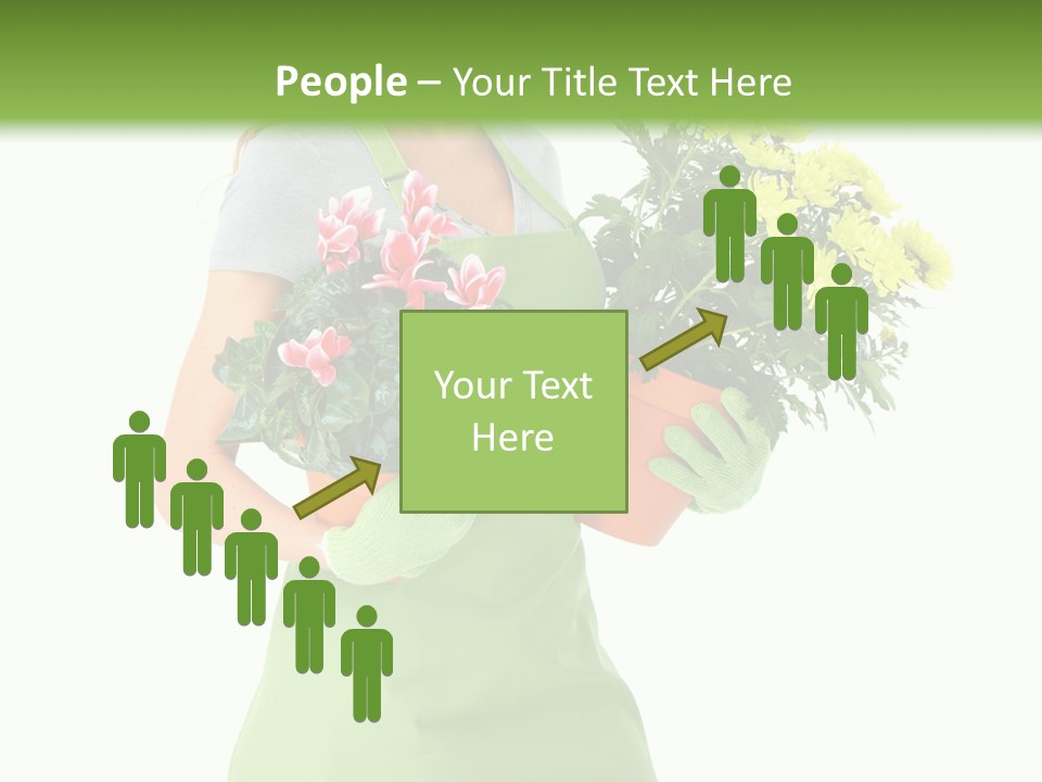 Woman Background Flower PowerPoint Template