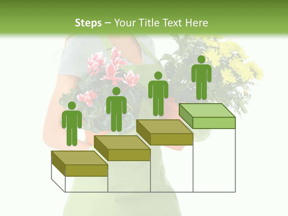 Woman Background Flower PowerPoint Template