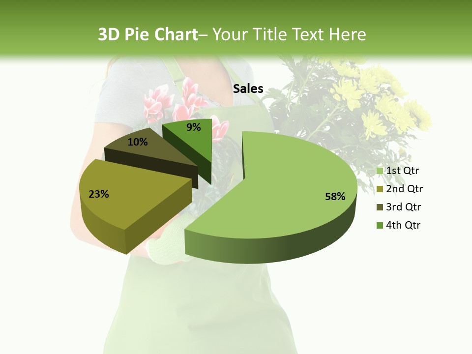 Woman Background Flower PowerPoint Template