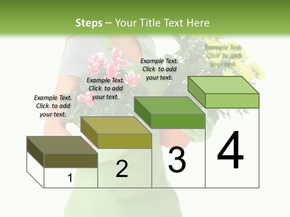 Woman Background Flower PowerPoint Template