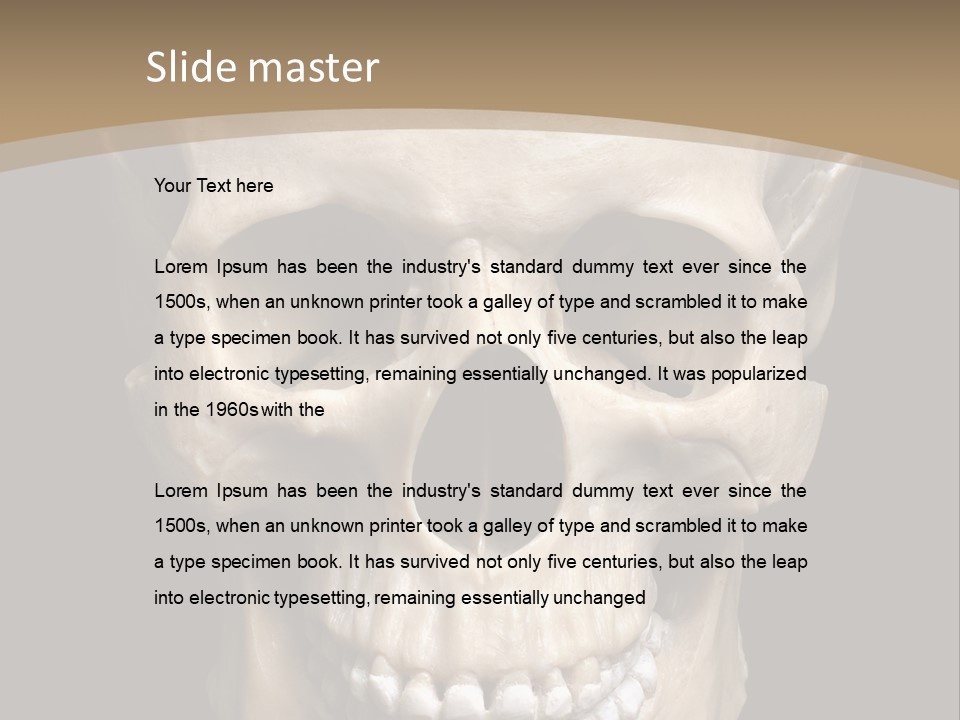 Skeleton Gothic Human PowerPoint Template