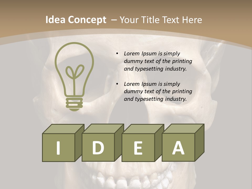 Skeleton Gothic Human PowerPoint Template