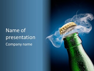 Drop Green Lager PowerPoint Template