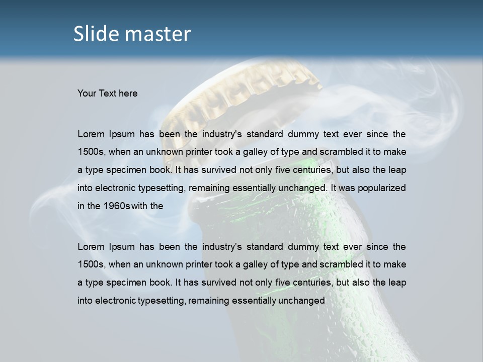 Drop Green Lager PowerPoint Template