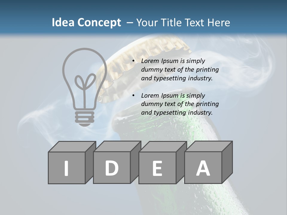 Drop Green Lager PowerPoint Template