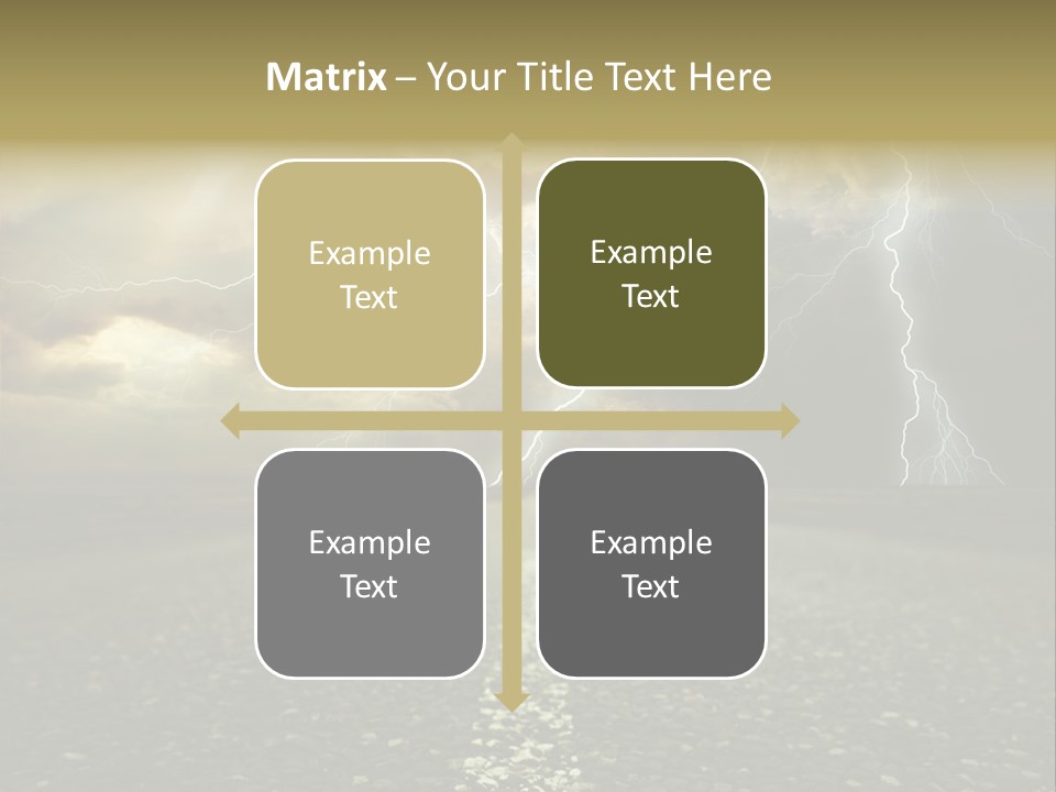 Lane Yellow Dramatic PowerPoint Template