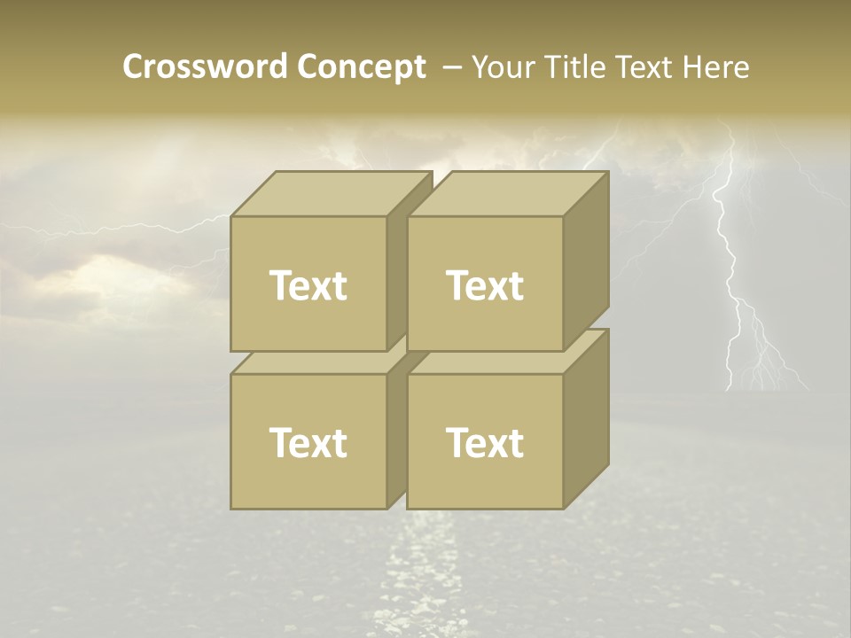 Lane Yellow Dramatic PowerPoint Template