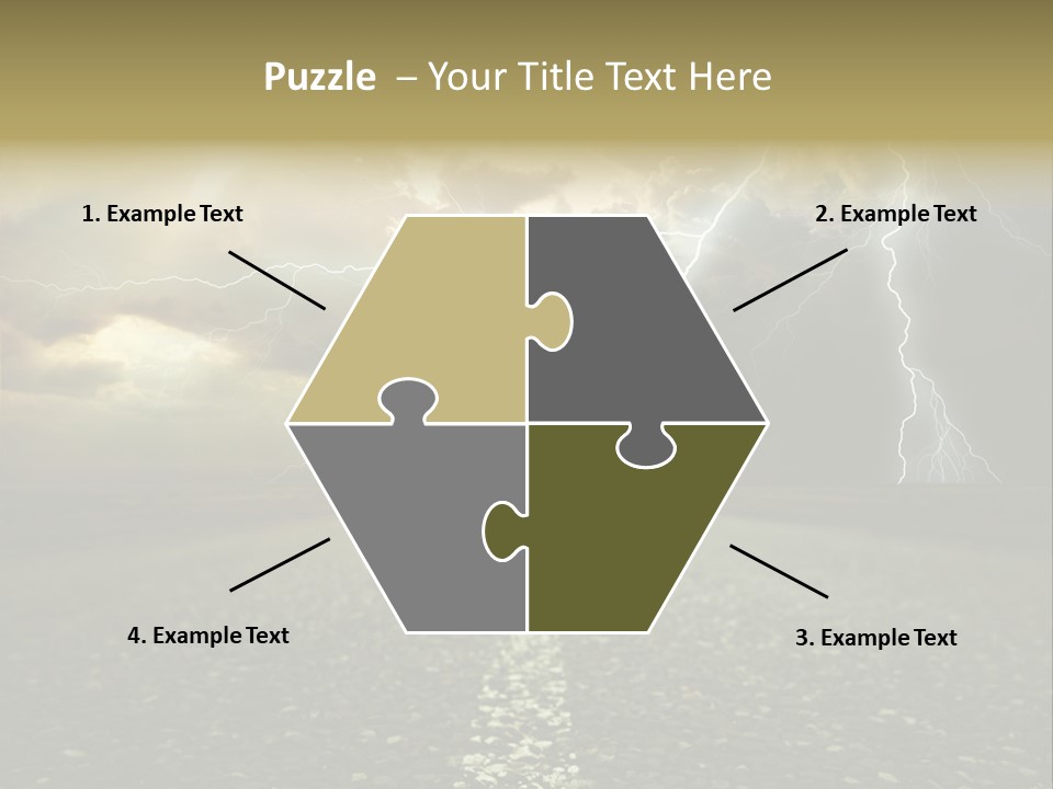 Lane Yellow Dramatic PowerPoint Template