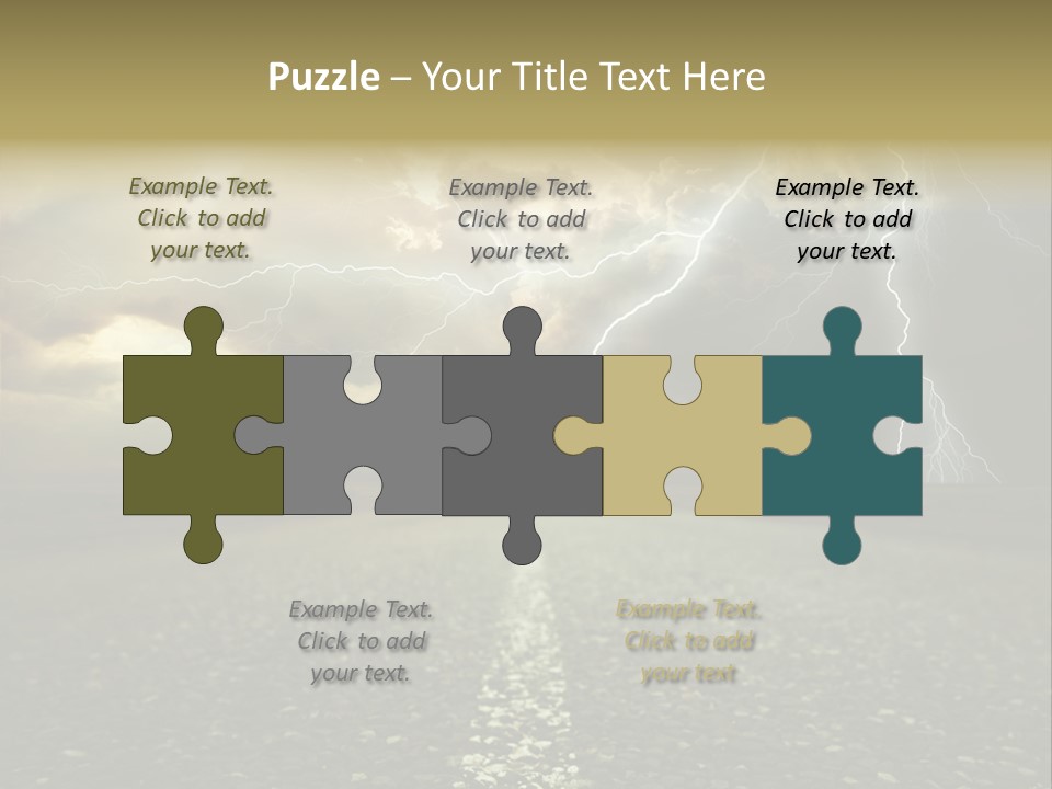 Lane Yellow Dramatic PowerPoint Template