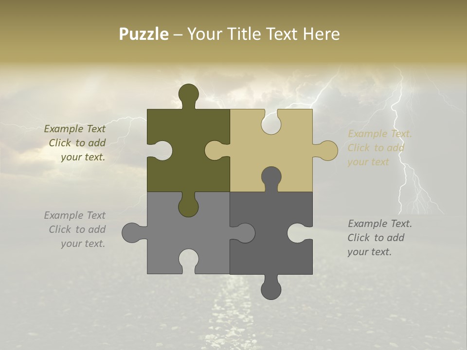 Lane Yellow Dramatic PowerPoint Template