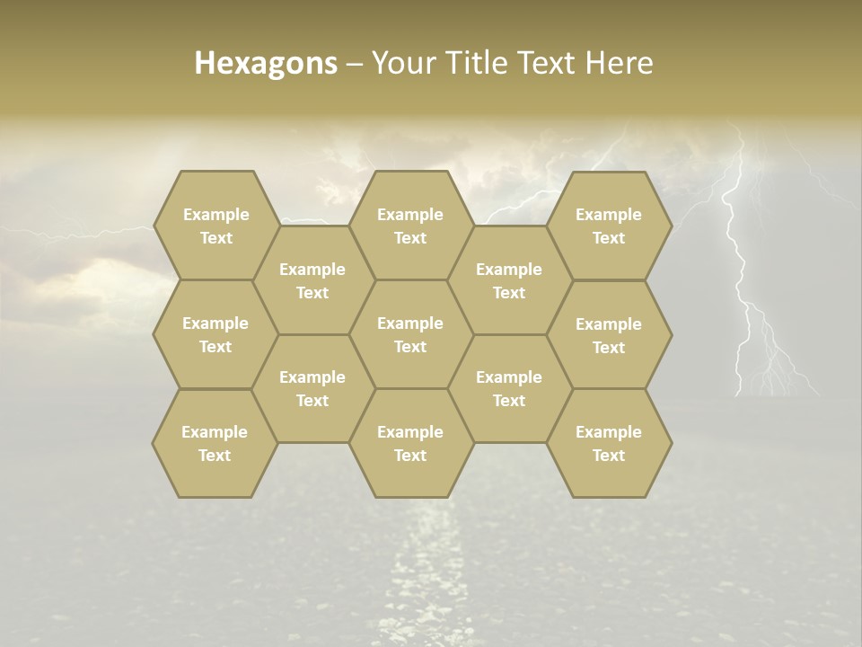 Lane Yellow Dramatic PowerPoint Template