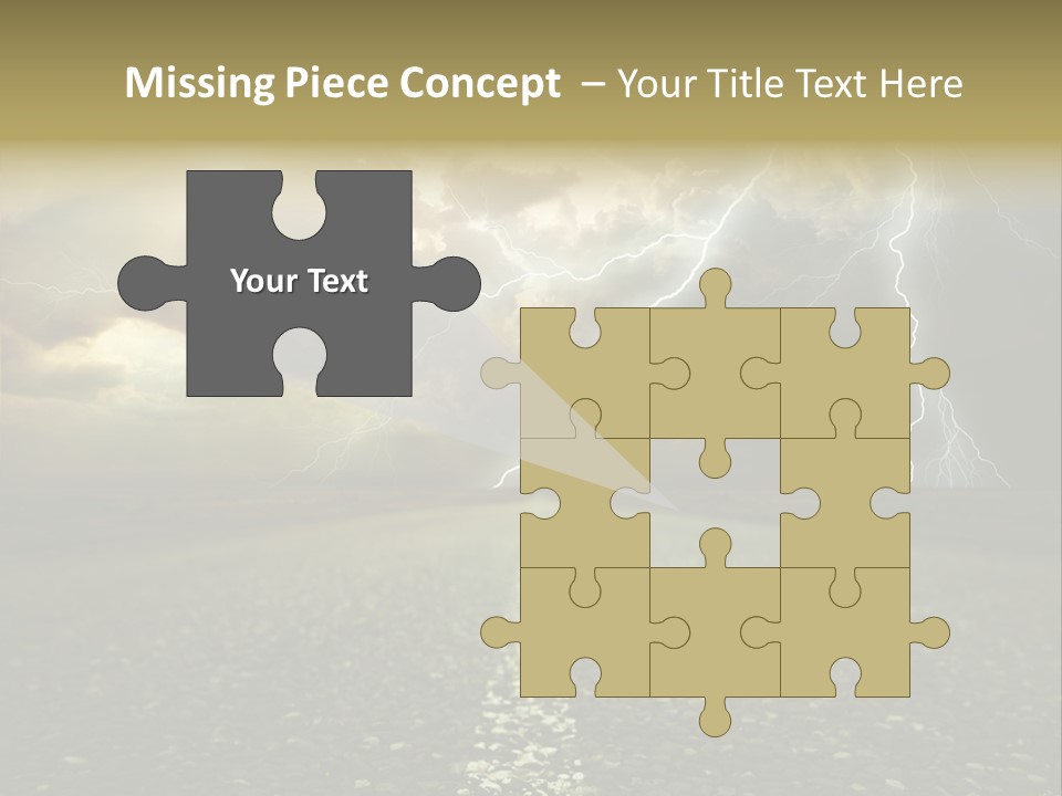 Lane Yellow Dramatic PowerPoint Template