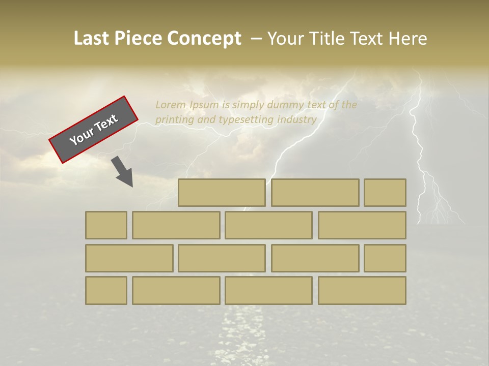Lane Yellow Dramatic PowerPoint Template