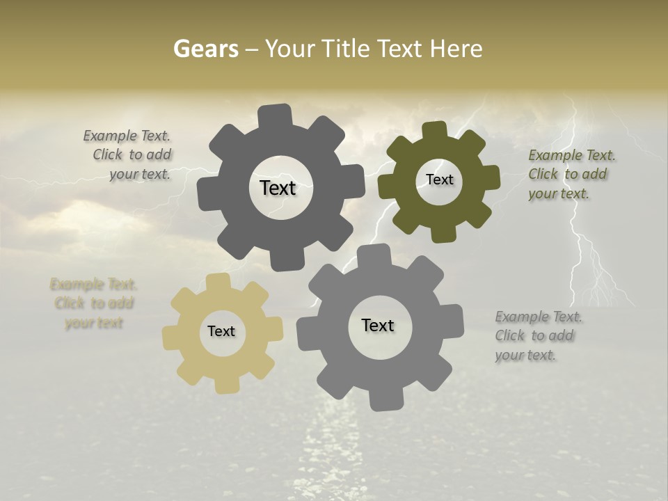 Lane Yellow Dramatic PowerPoint Template