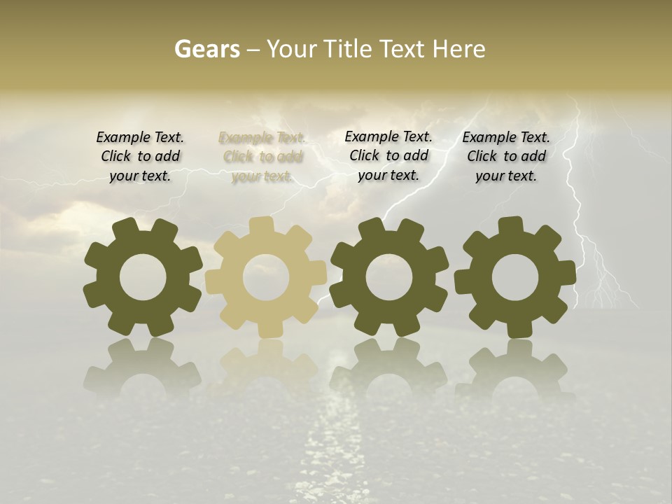 Lane Yellow Dramatic PowerPoint Template