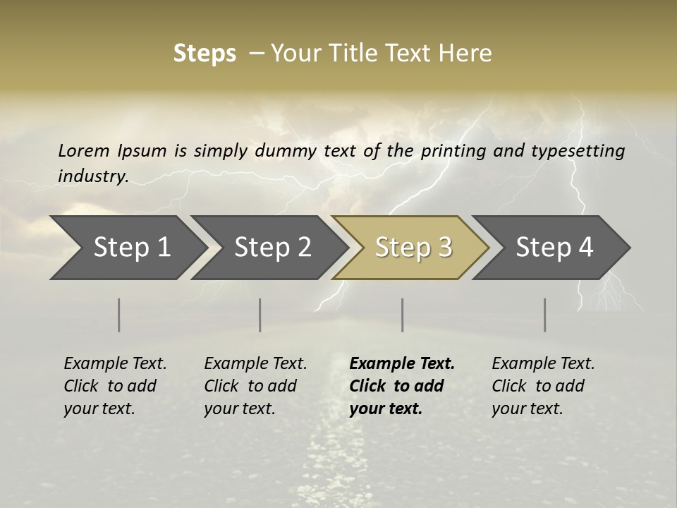 Lane Yellow Dramatic PowerPoint Template