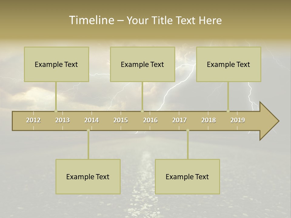 Lane Yellow Dramatic PowerPoint Template