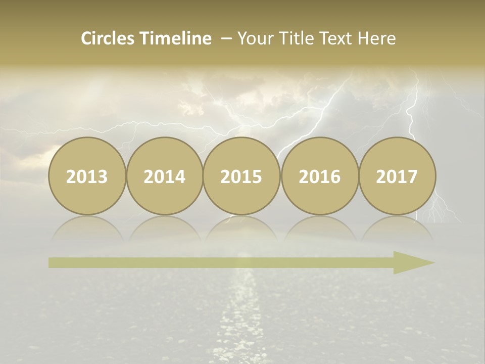 Lane Yellow Dramatic PowerPoint Template