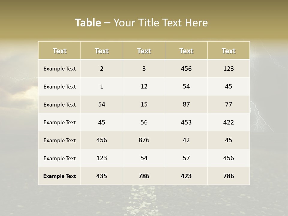 Lane Yellow Dramatic PowerPoint Template