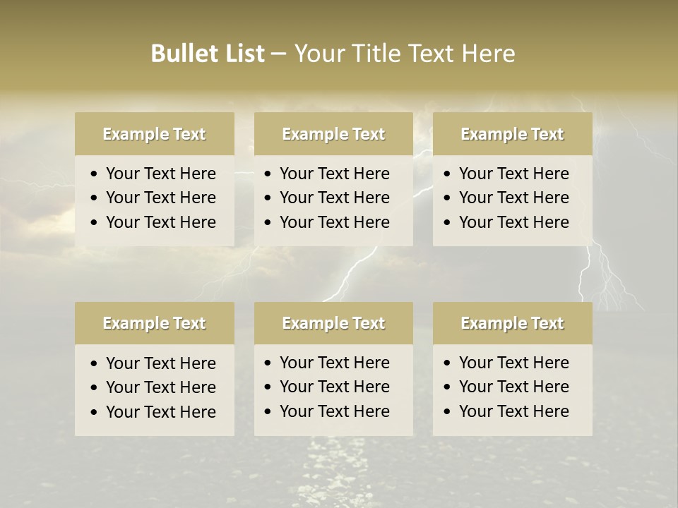 Lane Yellow Dramatic PowerPoint Template