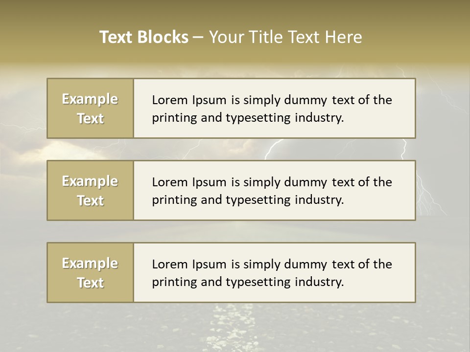 Lane Yellow Dramatic PowerPoint Template