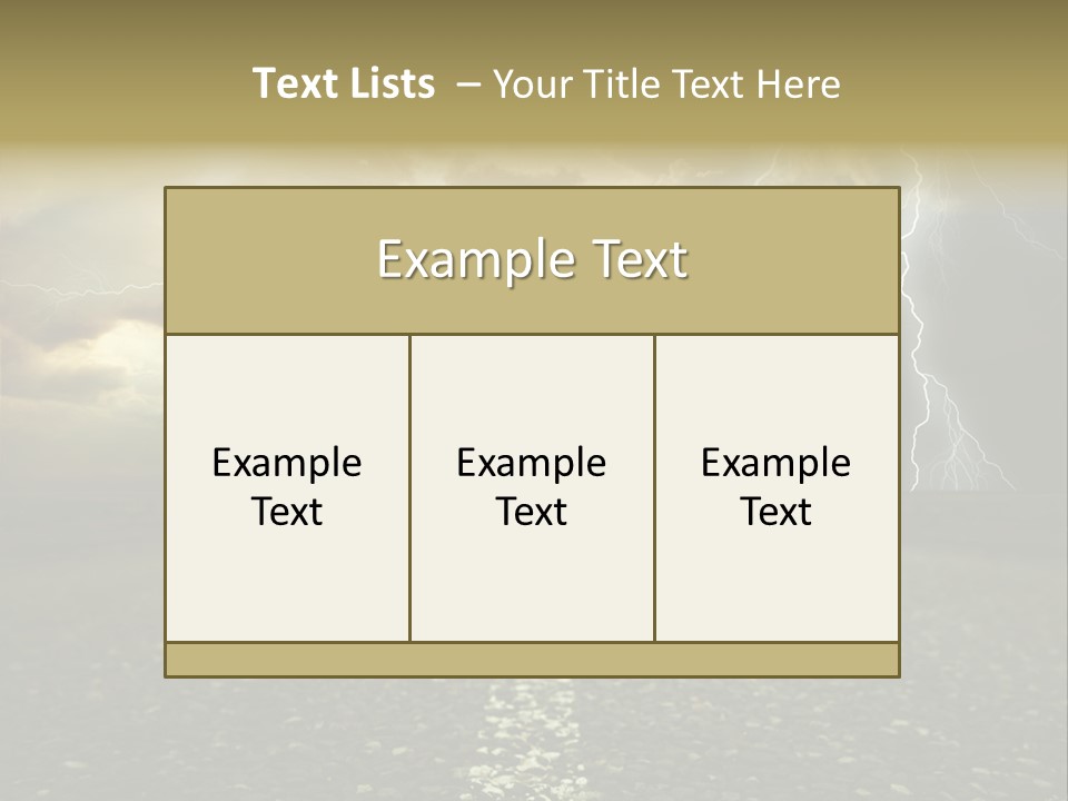 Lane Yellow Dramatic PowerPoint Template