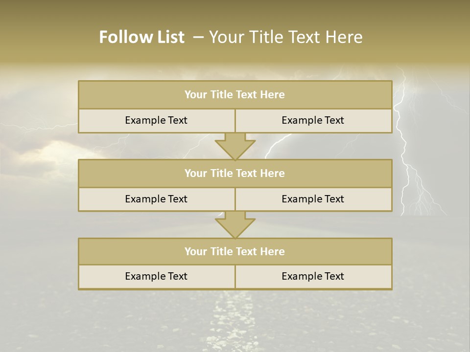 Lane Yellow Dramatic PowerPoint Template