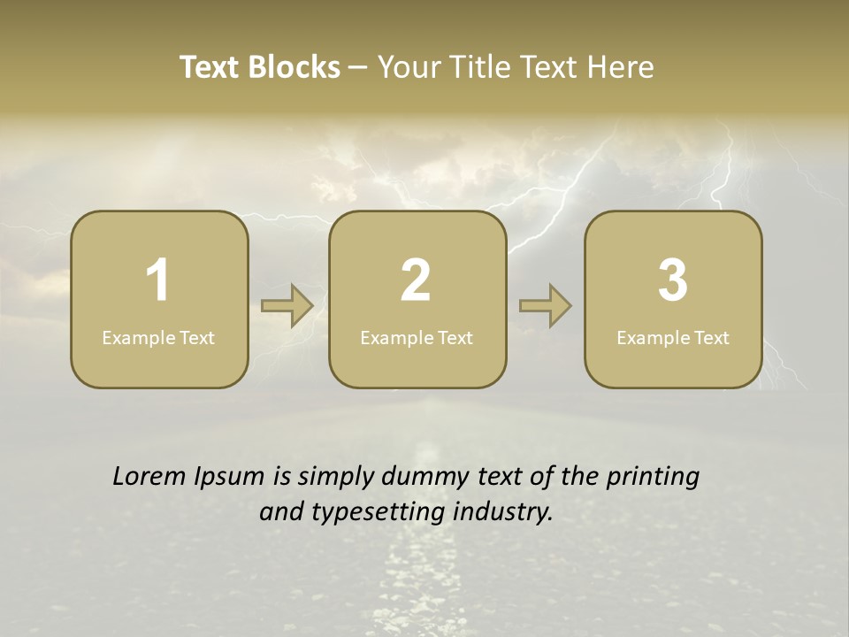 Lane Yellow Dramatic PowerPoint Template