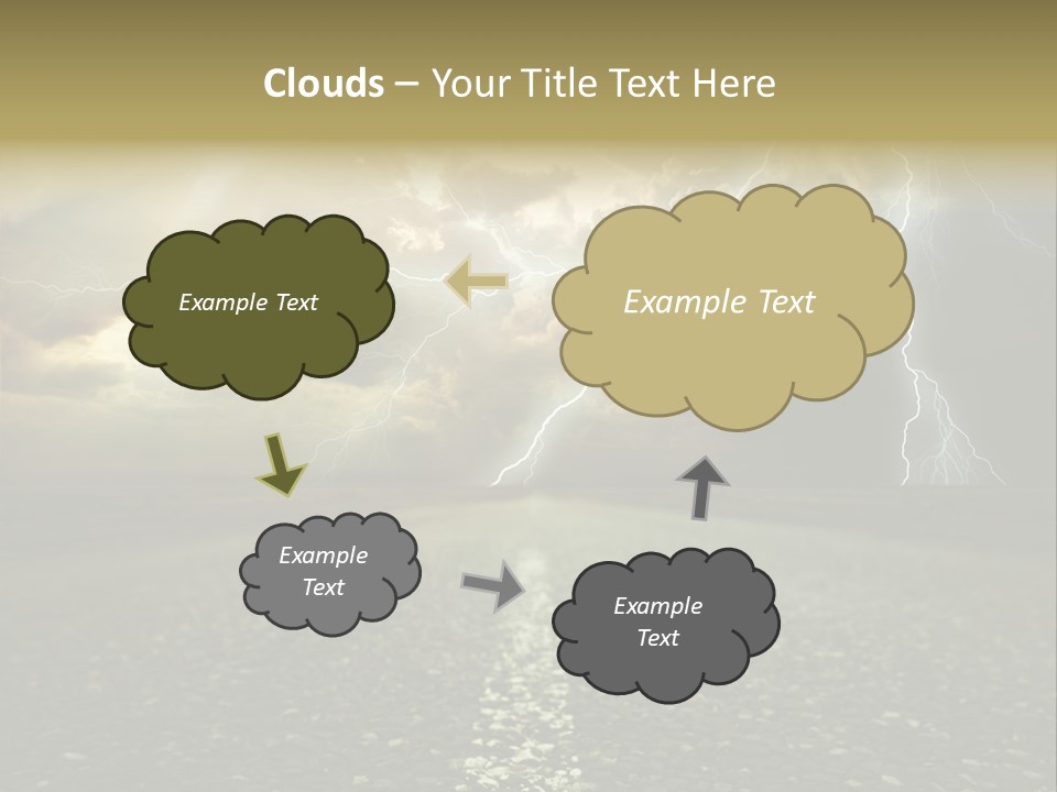 Lane Yellow Dramatic PowerPoint Template