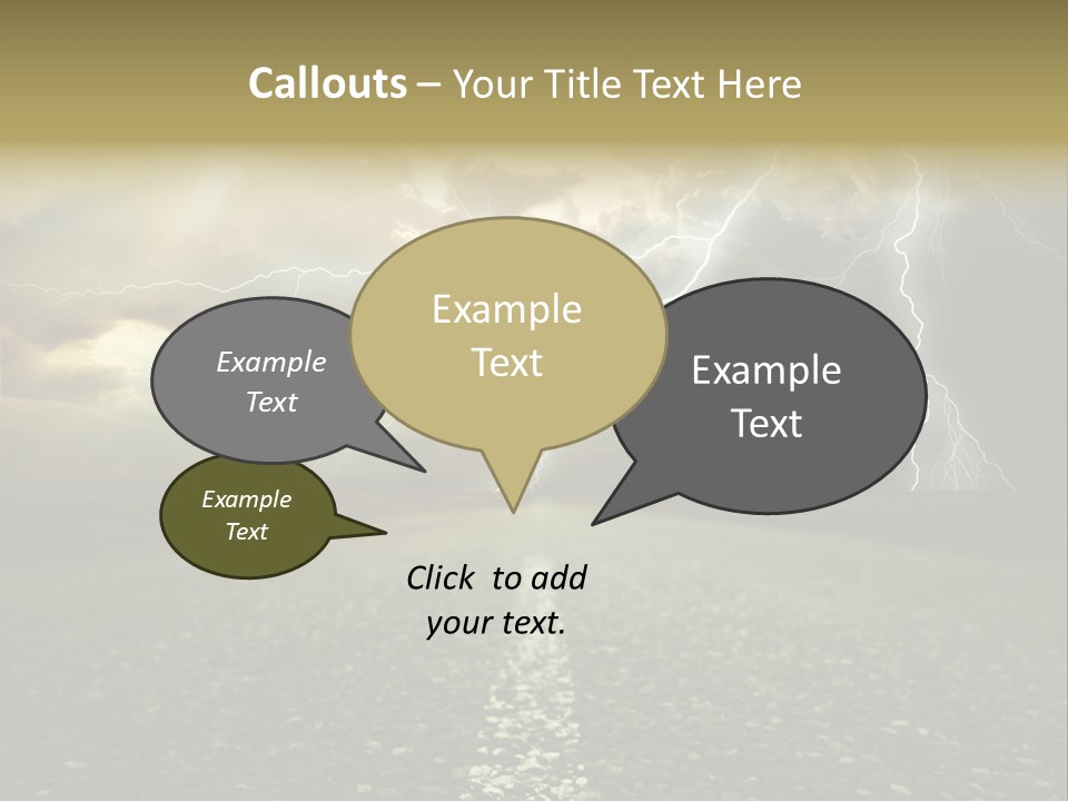 Lane Yellow Dramatic PowerPoint Template