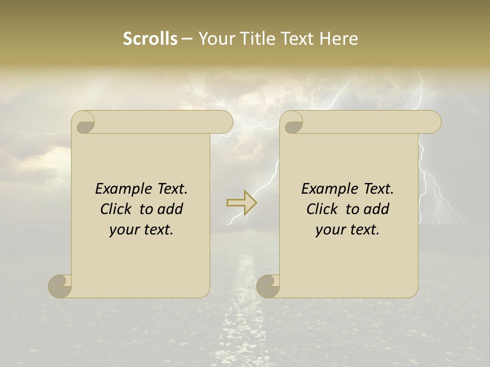Lane Yellow Dramatic PowerPoint Template