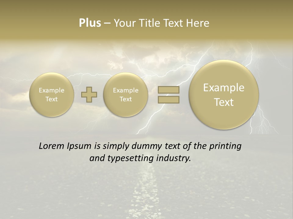 Lane Yellow Dramatic PowerPoint Template