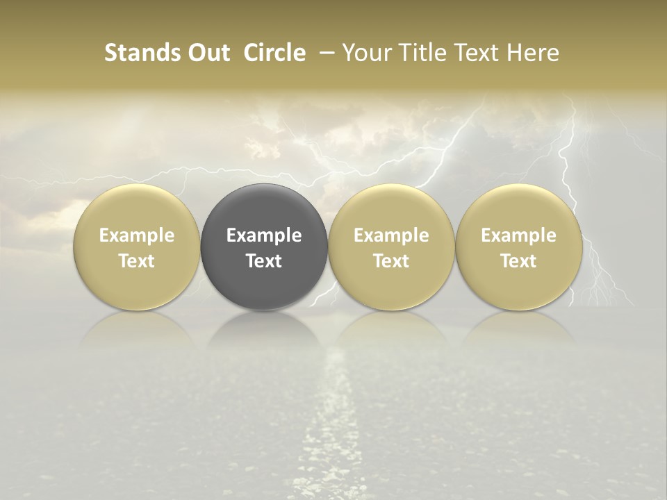Lane Yellow Dramatic PowerPoint Template