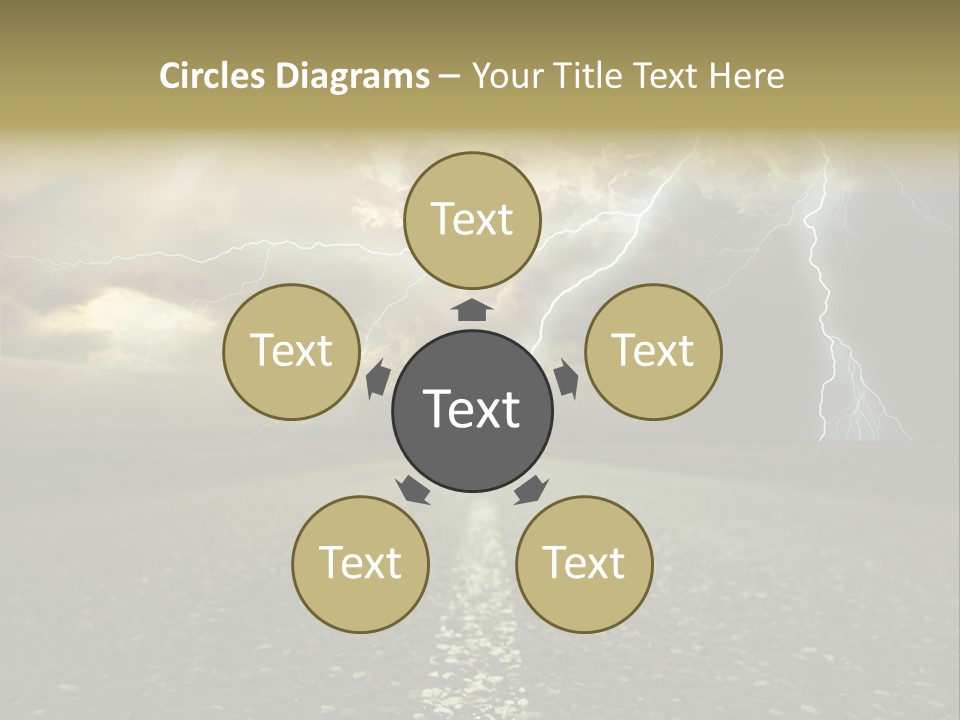 Lane Yellow Dramatic PowerPoint Template