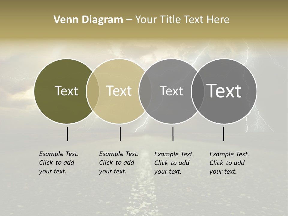 Lane Yellow Dramatic PowerPoint Template