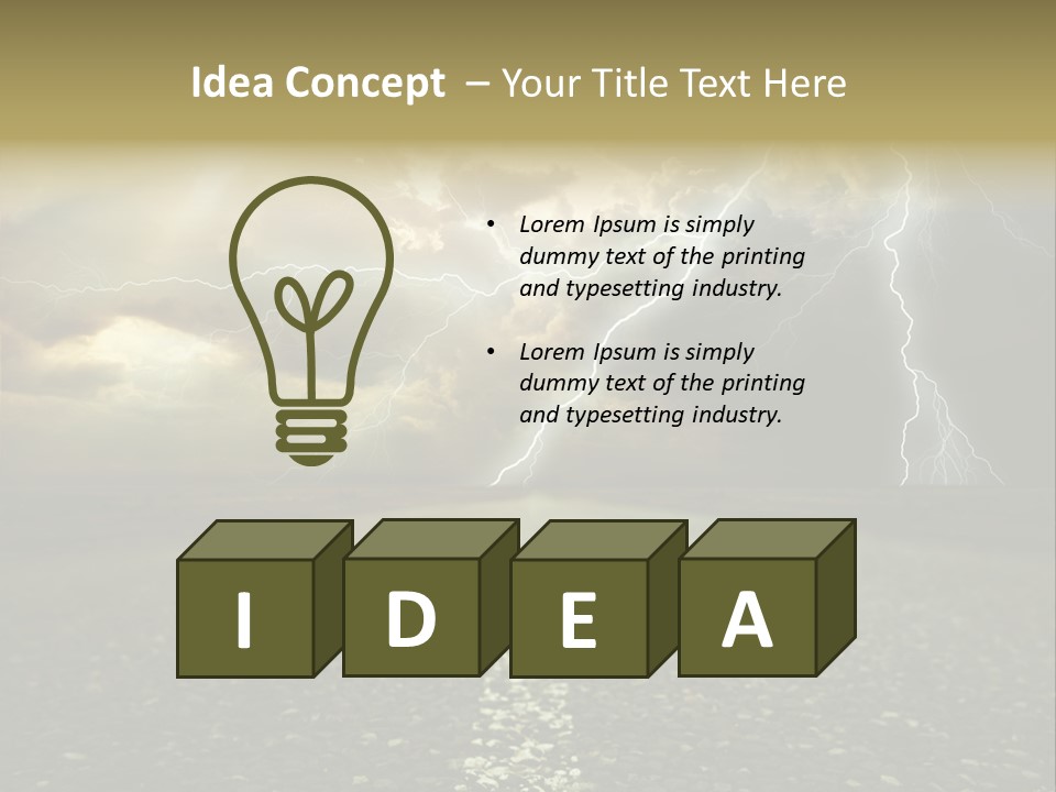 Lane Yellow Dramatic PowerPoint Template