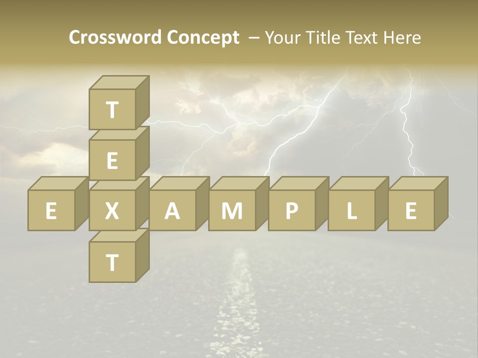 Lane Yellow Dramatic PowerPoint Template