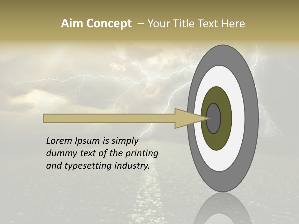 Lane Yellow Dramatic PowerPoint Template