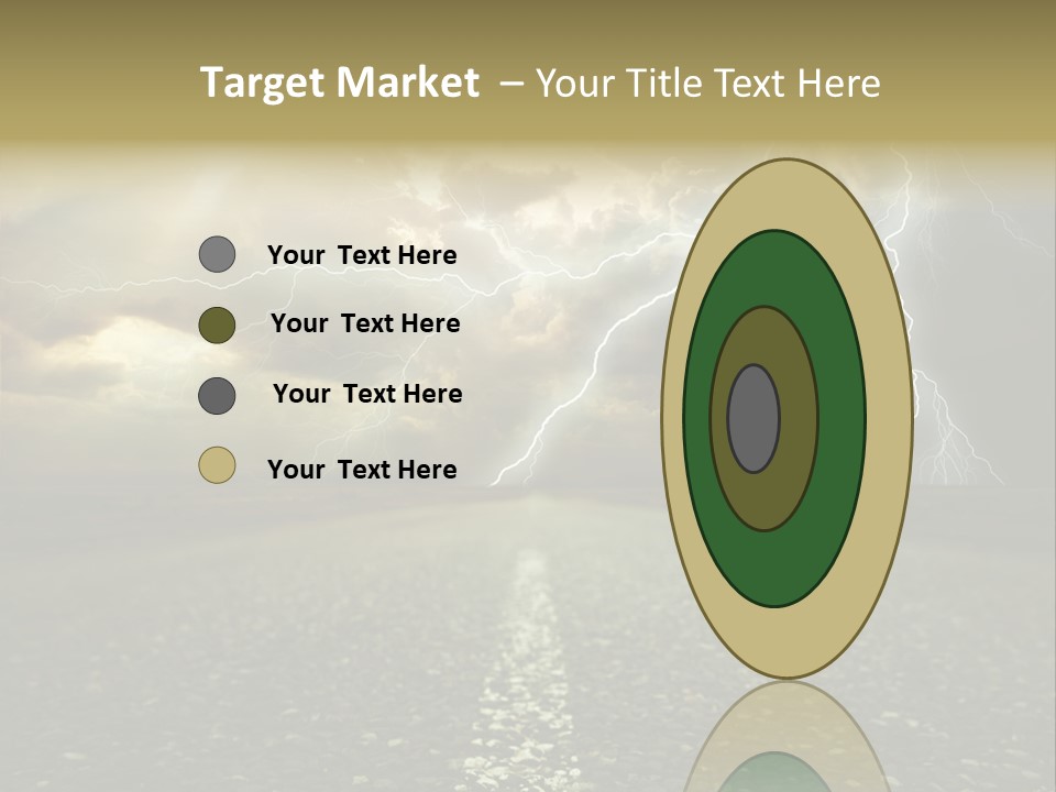 Lane Yellow Dramatic PowerPoint Template