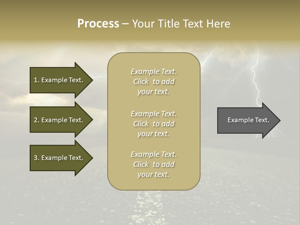 Lane Yellow Dramatic PowerPoint Template