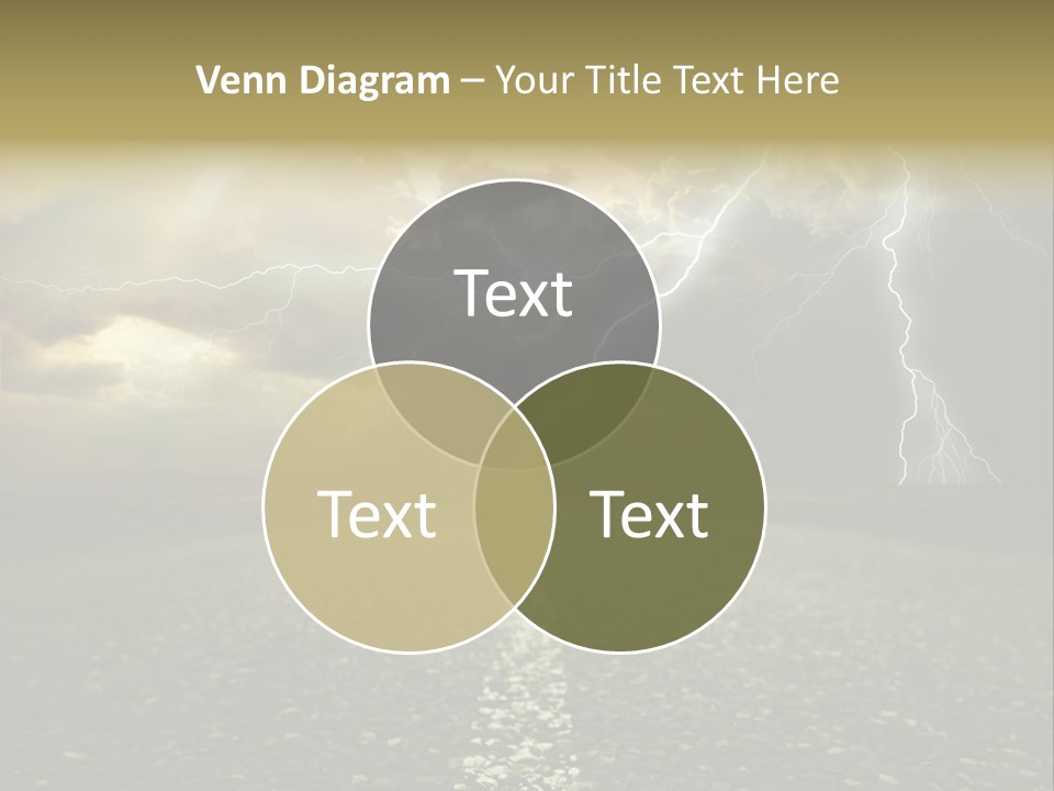 Lane Yellow Dramatic PowerPoint Template
