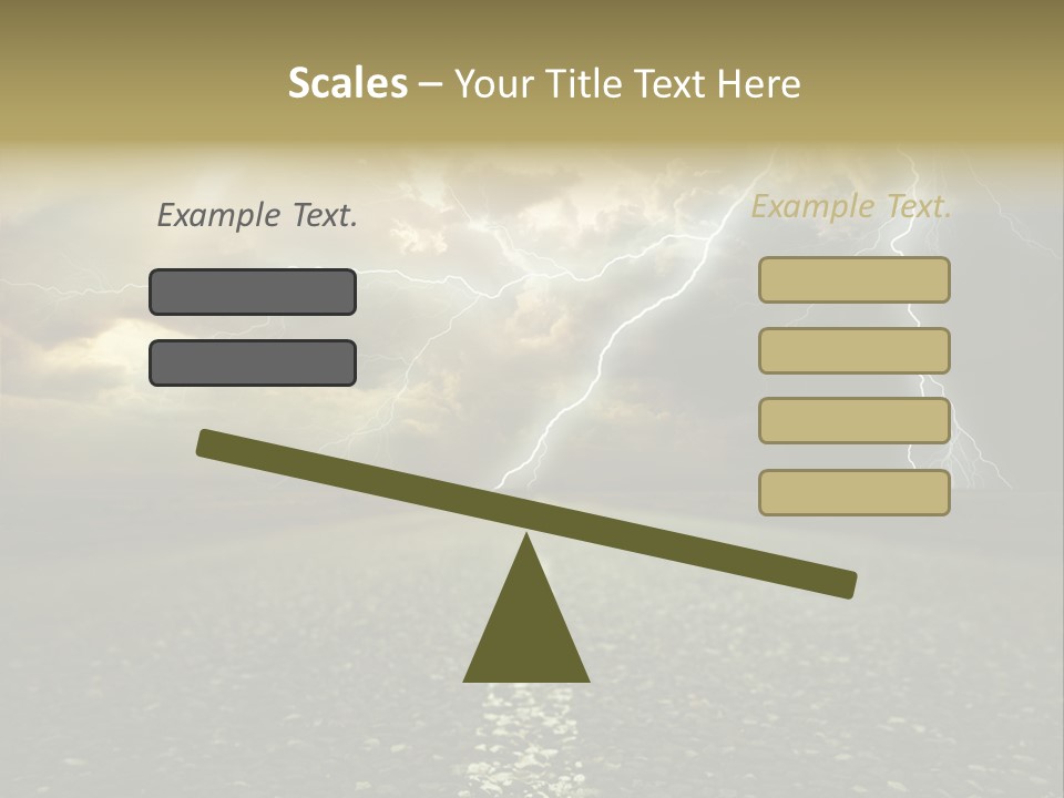 Lane Yellow Dramatic PowerPoint Template