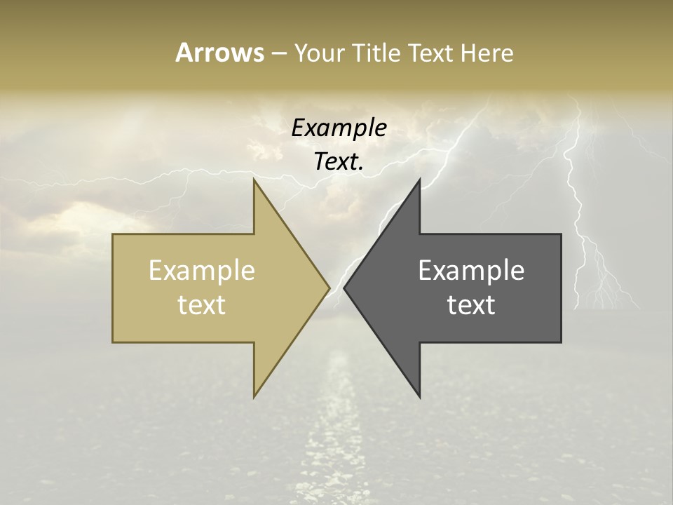 Lane Yellow Dramatic PowerPoint Template