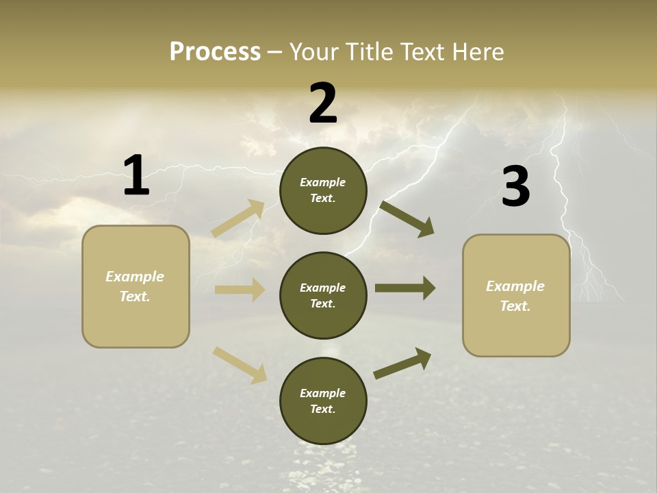 Lane Yellow Dramatic PowerPoint Template