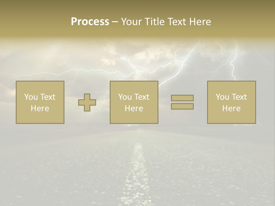 Lane Yellow Dramatic PowerPoint Template